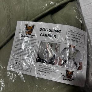 New Serra Dog Sling Carrier in Light Green NWOT